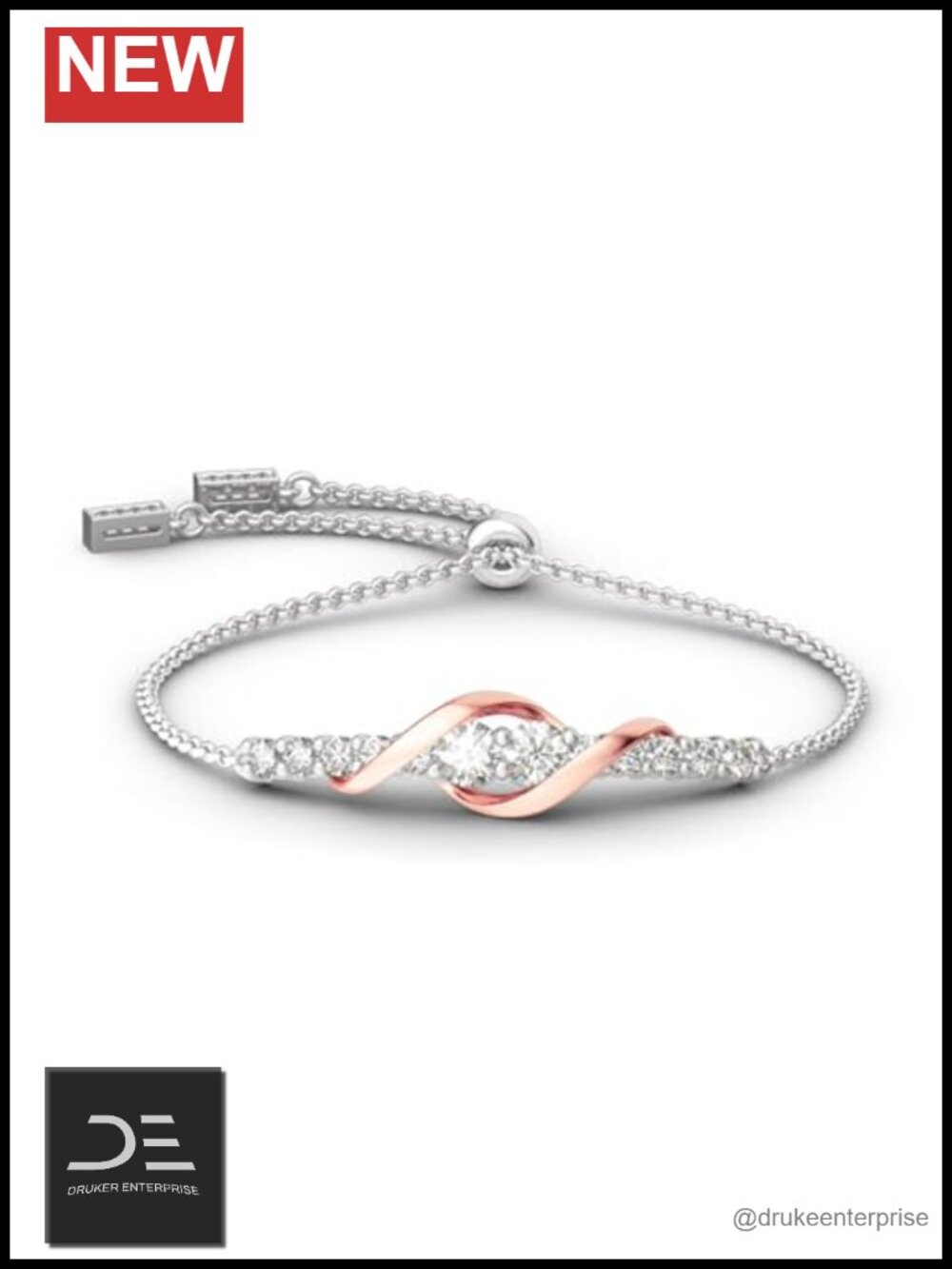 925 Sterling Silver Adjustable Rope Chain Bracelet